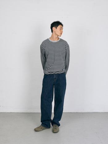 Stripe Long Sleeve Tee (Stripe Charcoal)
