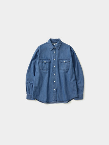 Double Pocket Denim Shirts (Denim Blue)