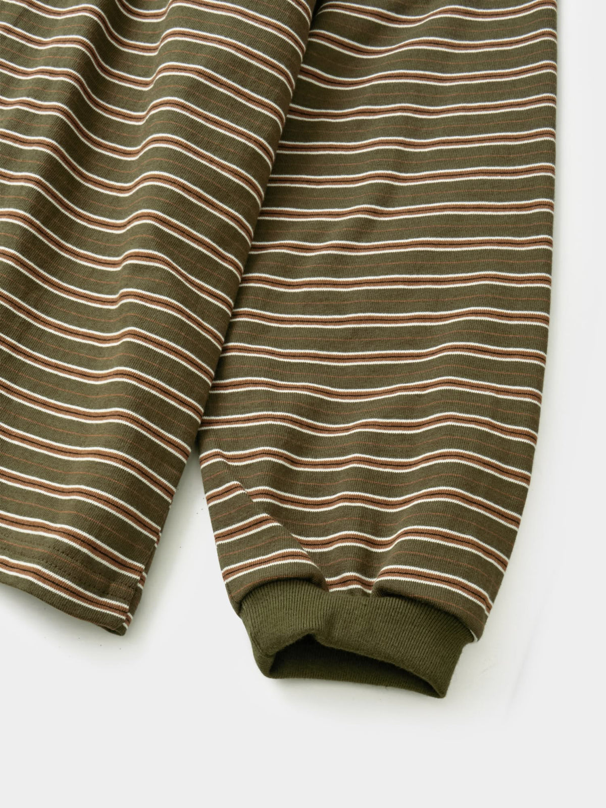 Stripe Long Sleeve Tee (Stripe Khaki)