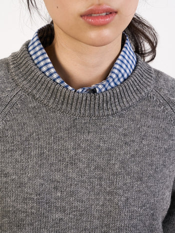 Yak Wool Crewneck Sweater - Gray | A3 (XL)