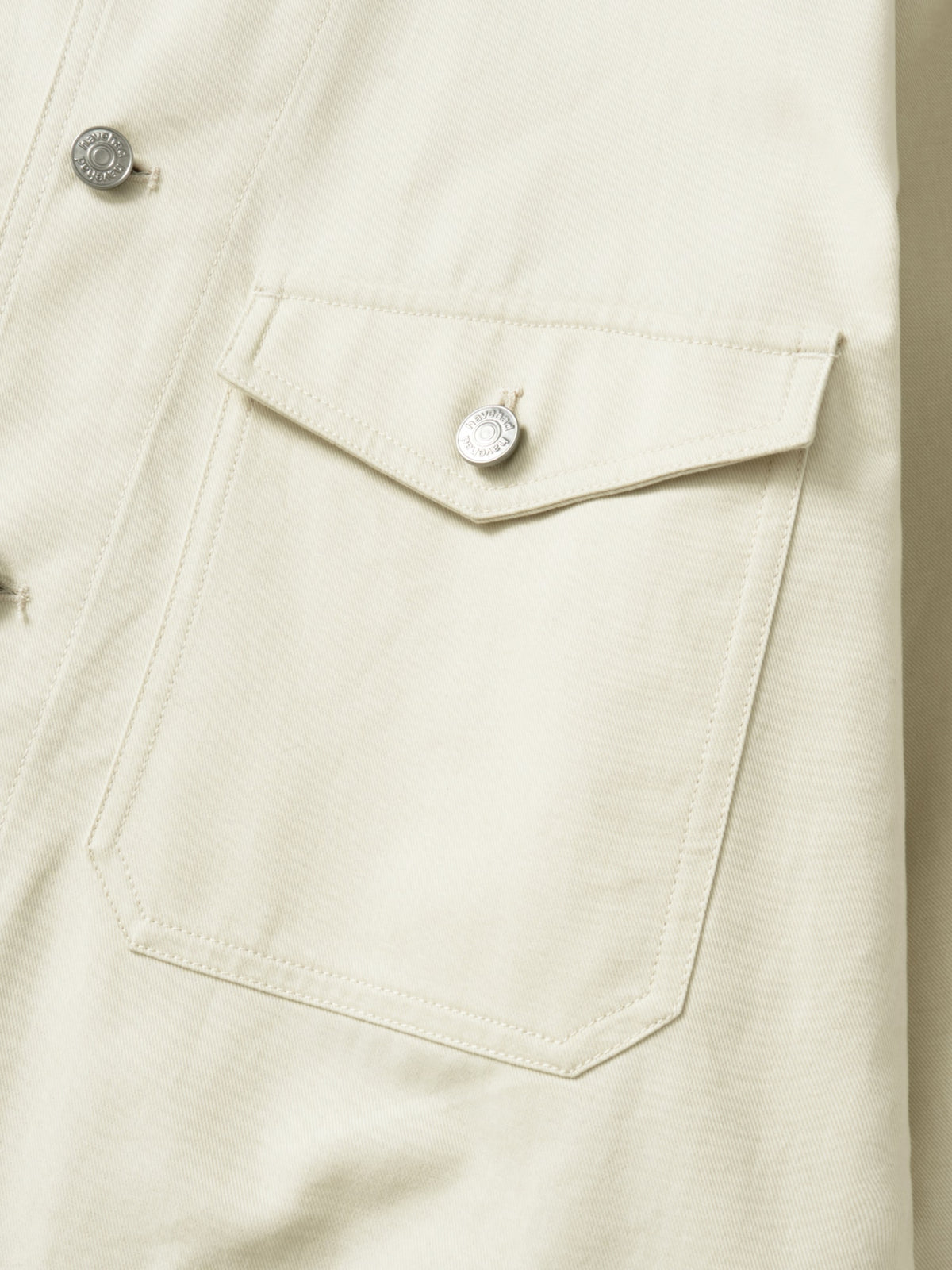 Twill Cotton Chore Jacket (Ecru)