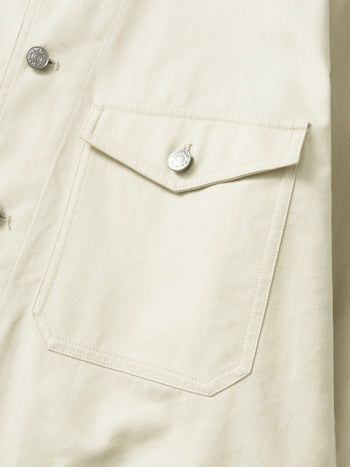 Twill Cotton Chore Jacket (Ecru)