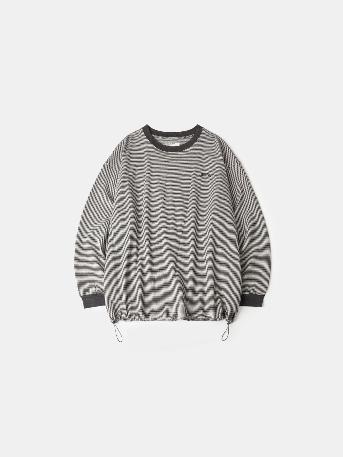 Double Stripe String Tee (Charcoal)