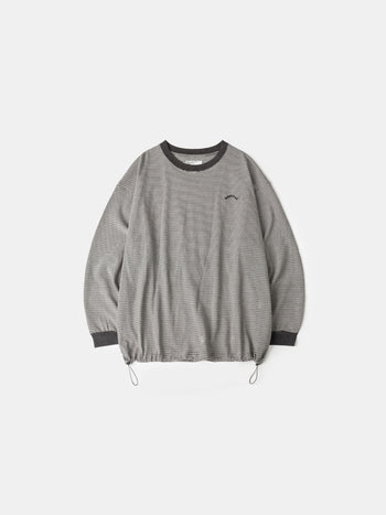 Double Stripe String Tee (Charcoal)