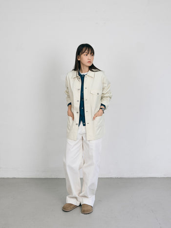 Twill Cotton Chore Jacket (Ecru)