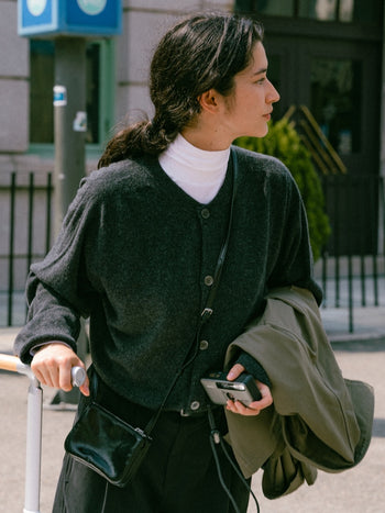 Light Wholegarments Cardigan (Deep Khaki)