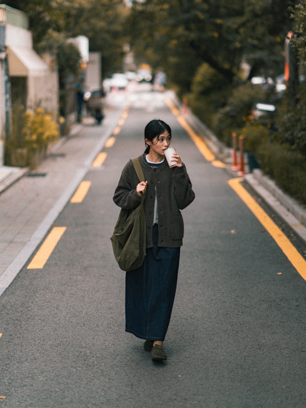 Daily Fine Wool Cardigan (Charcoal)