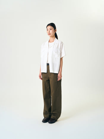 Double Pocket Slub Shirts (White)