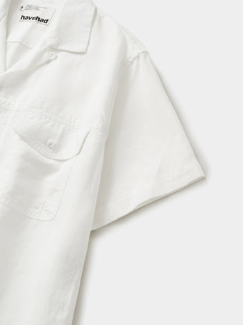 Double Pocket Slub Shirts (White)