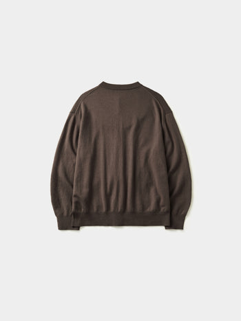 Daily Wool Round Cardigan (Brown)