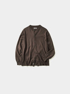 Daily Wool Round Cardigan (Brown)