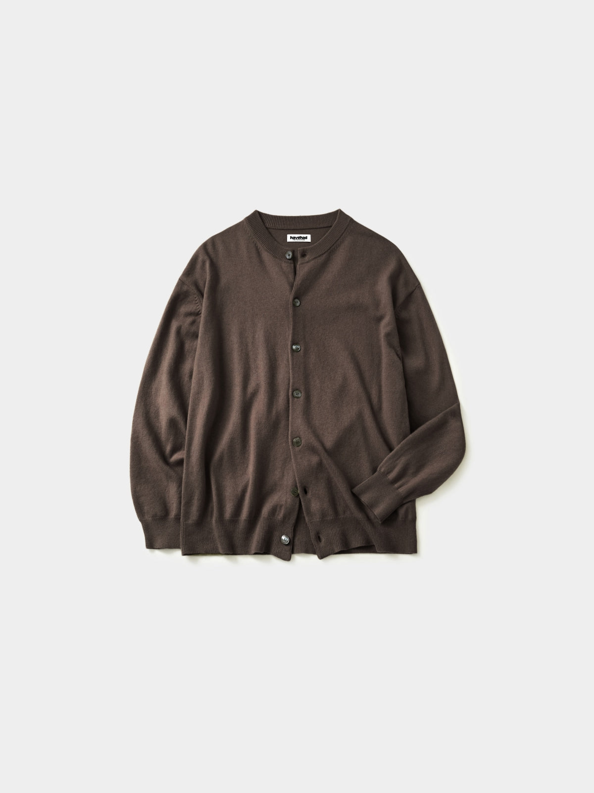 Daily Wool Round Cardigan (Brown)
