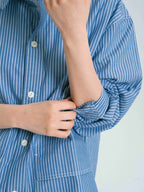 Field Pocket Shirt Jacket (Stripe White)