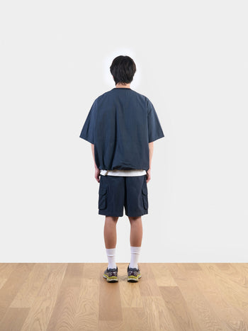Pocket Volume String Half Tee (Navy)