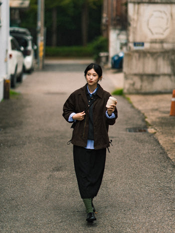 Washed Pocket Utility Jacket (Brown)