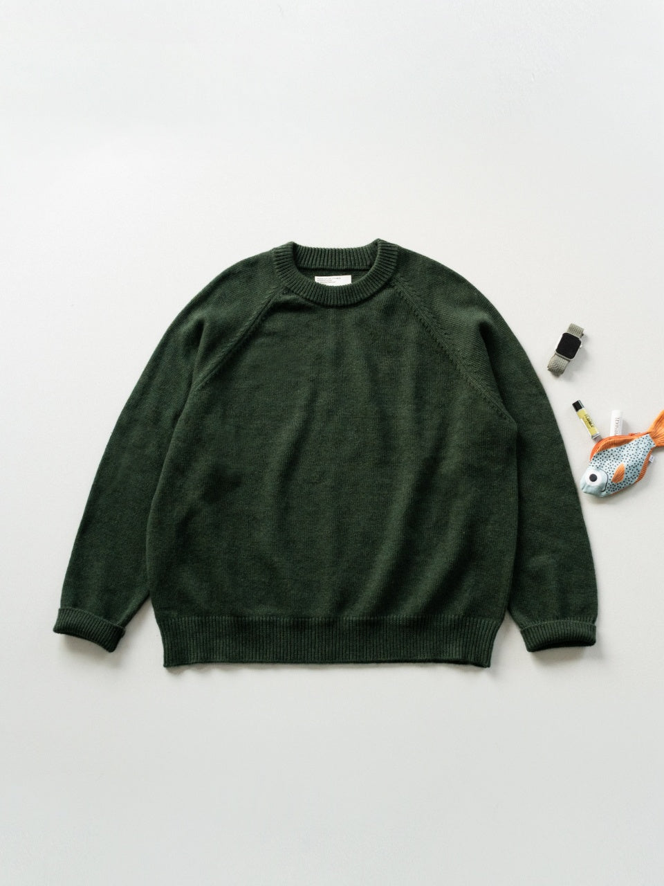 Yak Wool Crewneck Sweater (Deep Green)