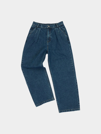 Daily Pin-tuck Denim Pants - Denim Blue | A2 (L)