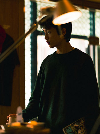 Yak Wool Crewneck Sweater (Gray)