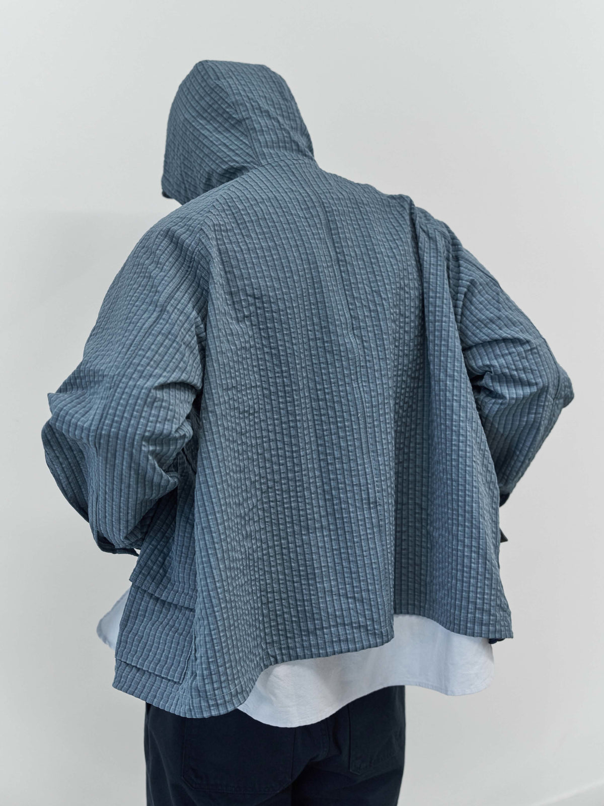City Commuter Check Wind Jacket (Check Blue)