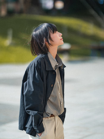 City Worker Pin-tuck Trouser (Khaki Gray)