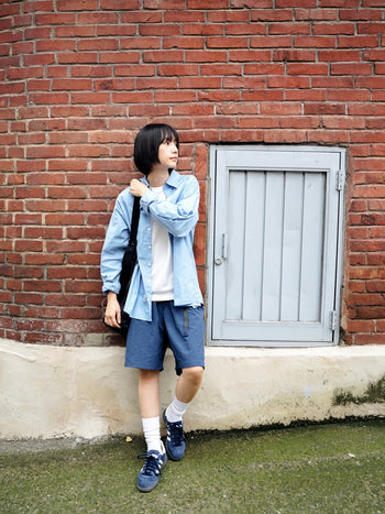 Utility Belted Work Shorts (Navy)