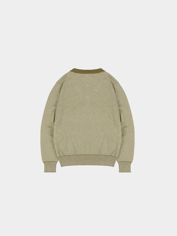 (W)Pin-Stripe V-neck Knit - Olive | W0 (S)