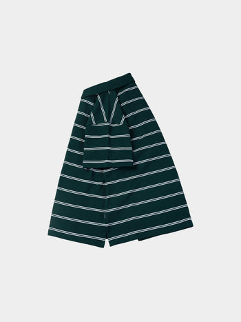 Oversized Stripe Polo Shirts (Green)