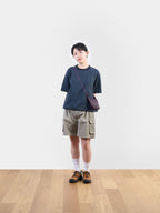 Utility Pin-tuck Cargo Shorts (Light Olive)