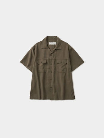 Double Pocket Slub Shirts (Brown)