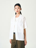 Double Pocket Slub Shirts (White)