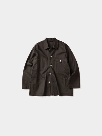 Twill Cotton Chore Jacket (Charcoal)