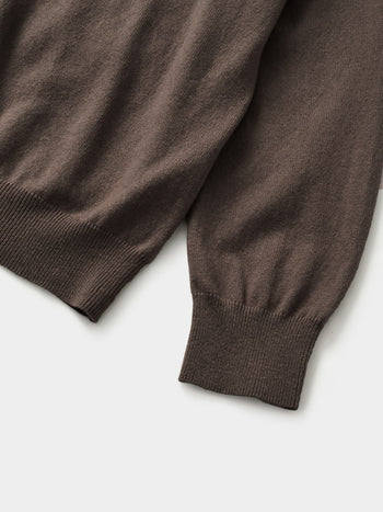 Daily Wool Round Cardigan (Brown)