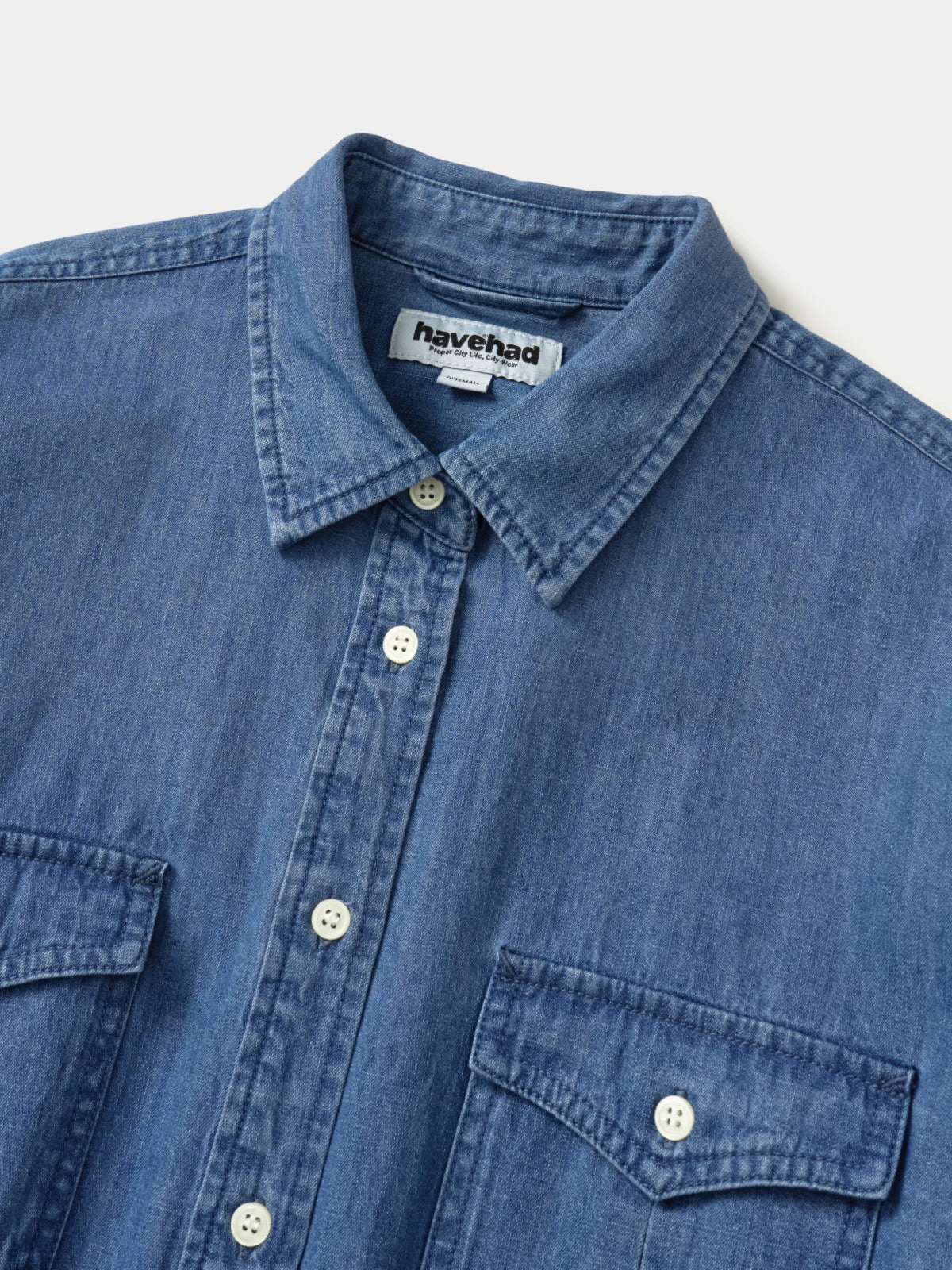 Double Pocket Denim Shirts (Denim Blue)