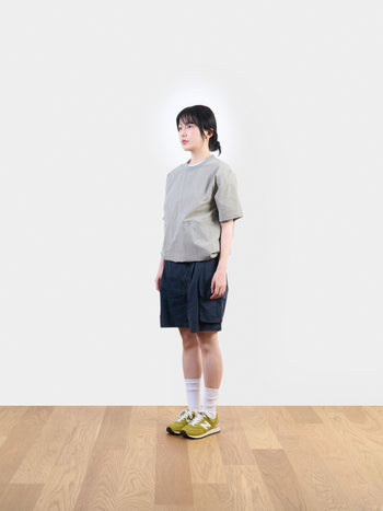 Utility Pin-tuck Cargo Shorts (Navy)