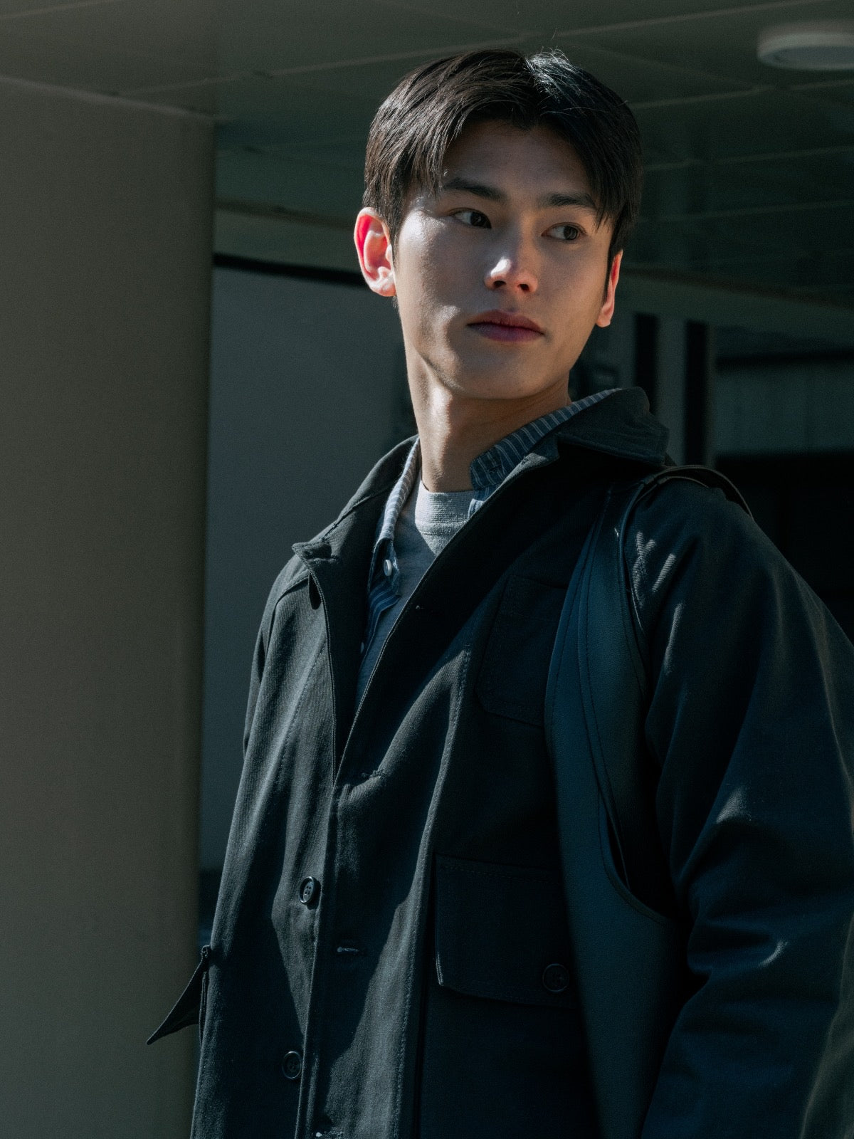 City Worker French Jacket (Blue Gray)