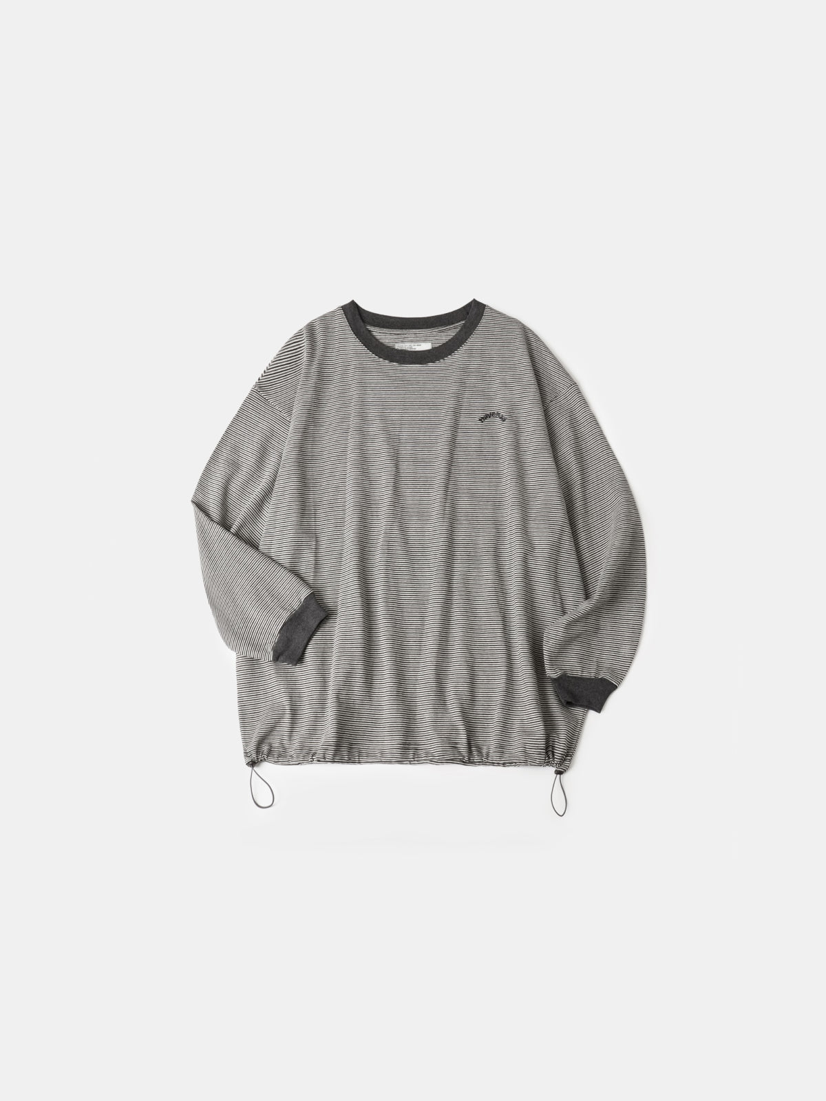 Double Stripe String Tee (Charcoal)