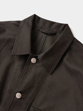 Twill Cotton Chore Jacket (Charcoal)